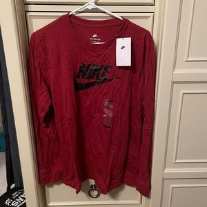red NIKE long sleeve